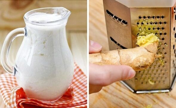 ทำค็อกเทลจาก kefir และขิงขูด